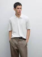 Polo manches courtes lin