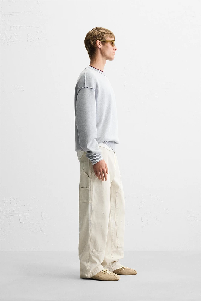 WASHED REVERSE EFFECT SWEATER