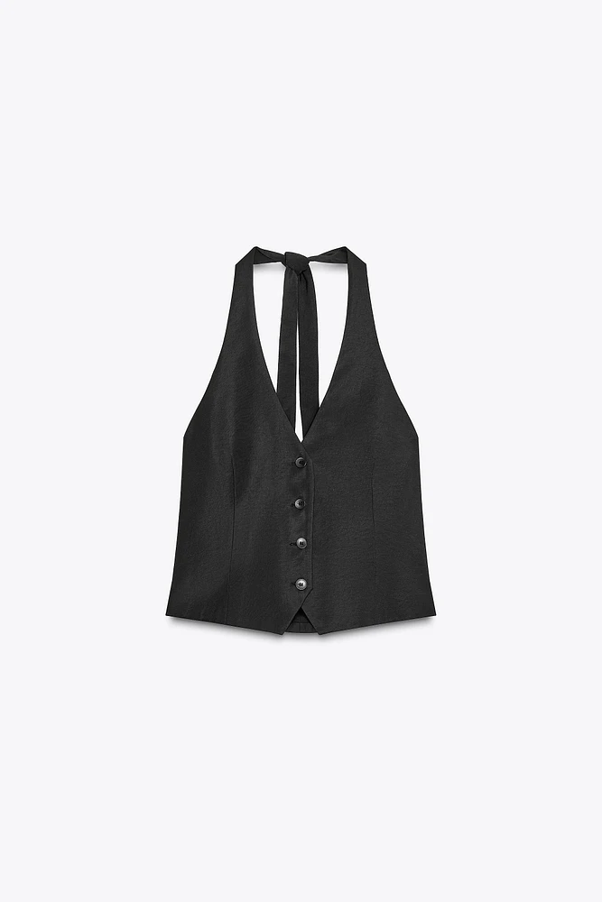 HALTER TIE TOP VEST