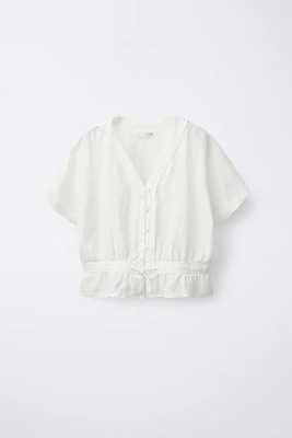 100% LINEN BLOUSE