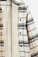 CONTRASTING PLAID OVERSHIRT