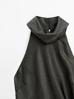 Satin midi dress with bow detail - Studio