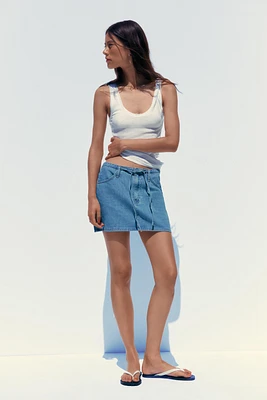 TRF DENIM MINI SKIRT