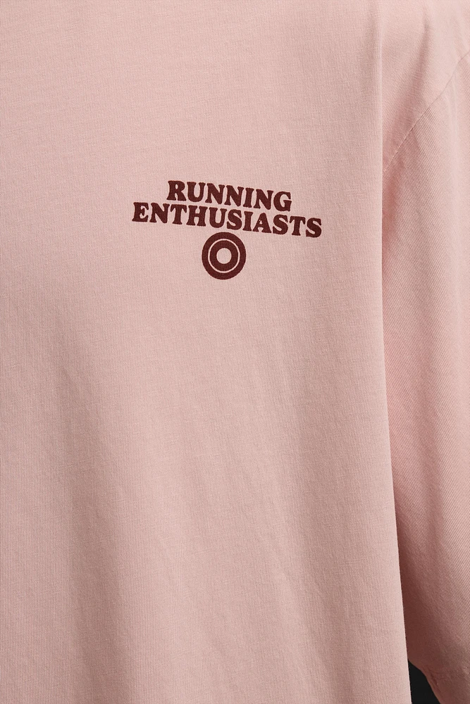 RELAXED FIT RUNNING PRINT T-SHIRT