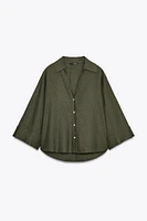 WIDE SLEEVE LINEN SHIRT