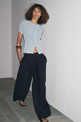 POINTELLE KNIT TOP