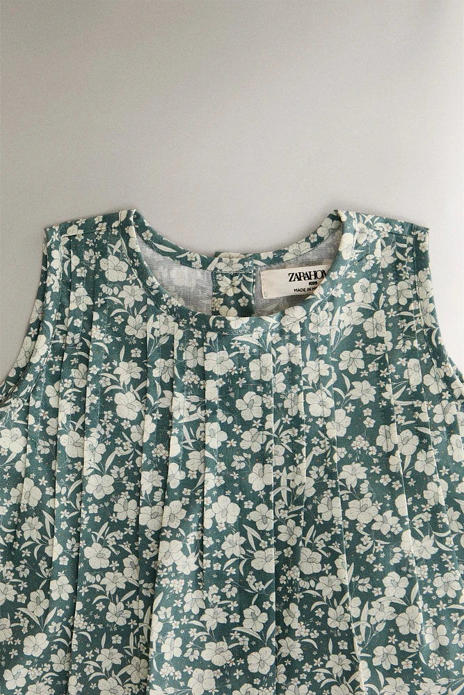 ENSEMBLE VÊTEMENTS BÉBÉ COTON FLEURS TROPICALES (LOT DE 2)