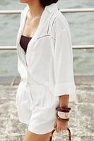 LADDER STITCH WIDE SLEEVE SHIRT