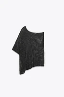 CAPE EN MAILLE COUPÉE FIL MÉTALLISÉ