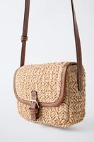 RAFFIA EFFECT CROSSBODY BAG