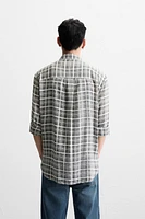 FLOWY PLAID SHIRT