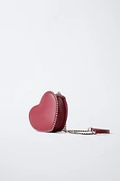 STUDDED HEART CROSSBODY BAG