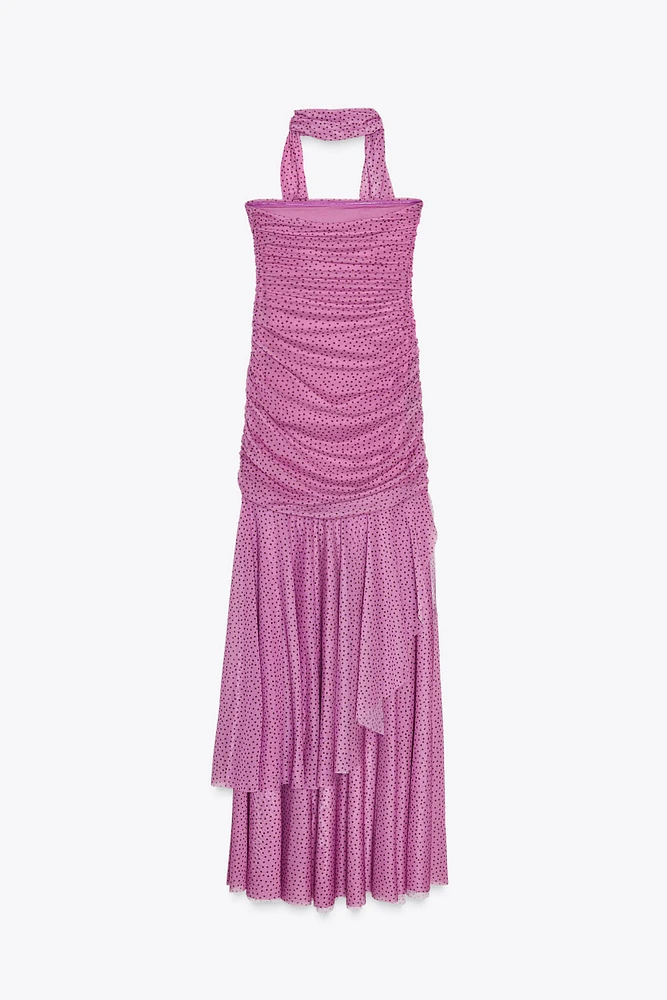 ROBE FOULARD À POIS