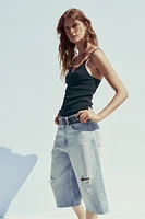 RIB TANK TOP WITH LACE