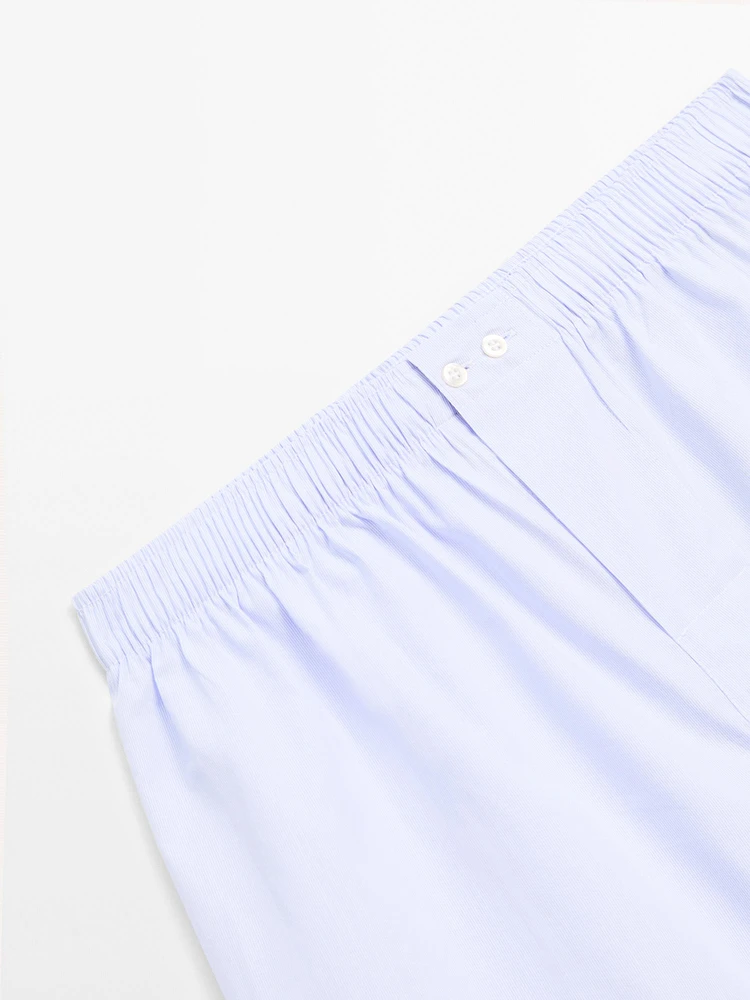100% cotton micro-striped boxers