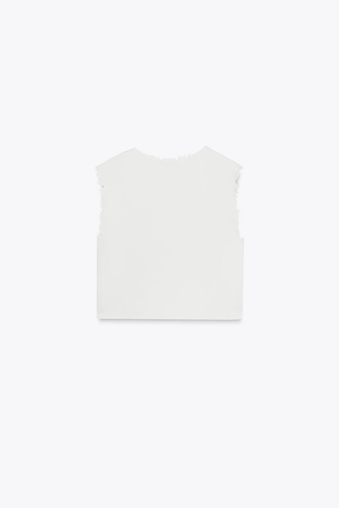 EMBROIDERED INTERLOCK TOP