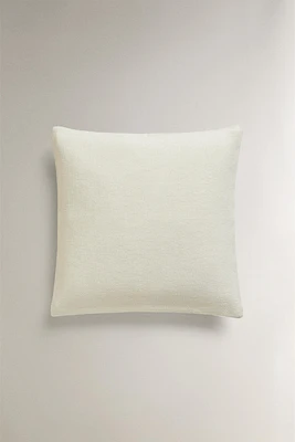 JUTE AND COTTON THROW PILLOW COVER
