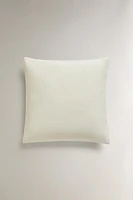 JUTE AND COTTON THROW PILLOW COVER