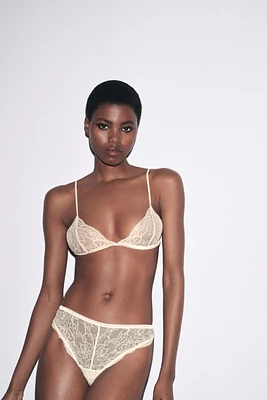 BRALETTE TRIANGLE BIMATIÈRE DENTELLE