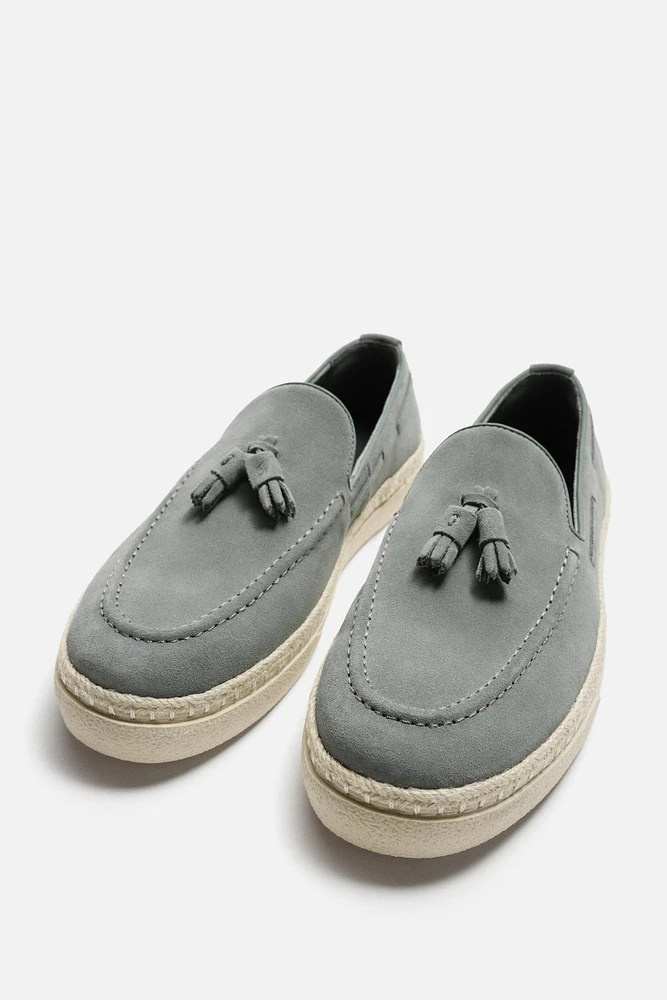 CASUAL SUEDE TASSEL LOAFERS