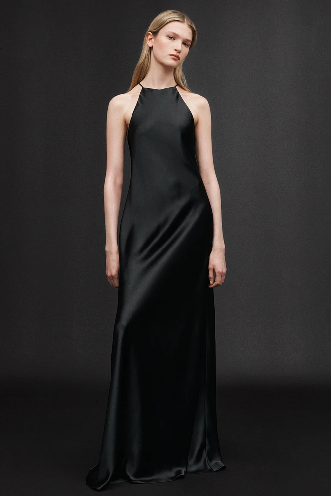 ROBE MI-LONGUE SATINÉE 50E ANNIVERSAIRE