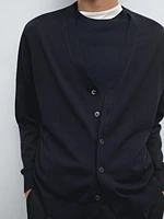 Cardigan 100 % laine mérinos