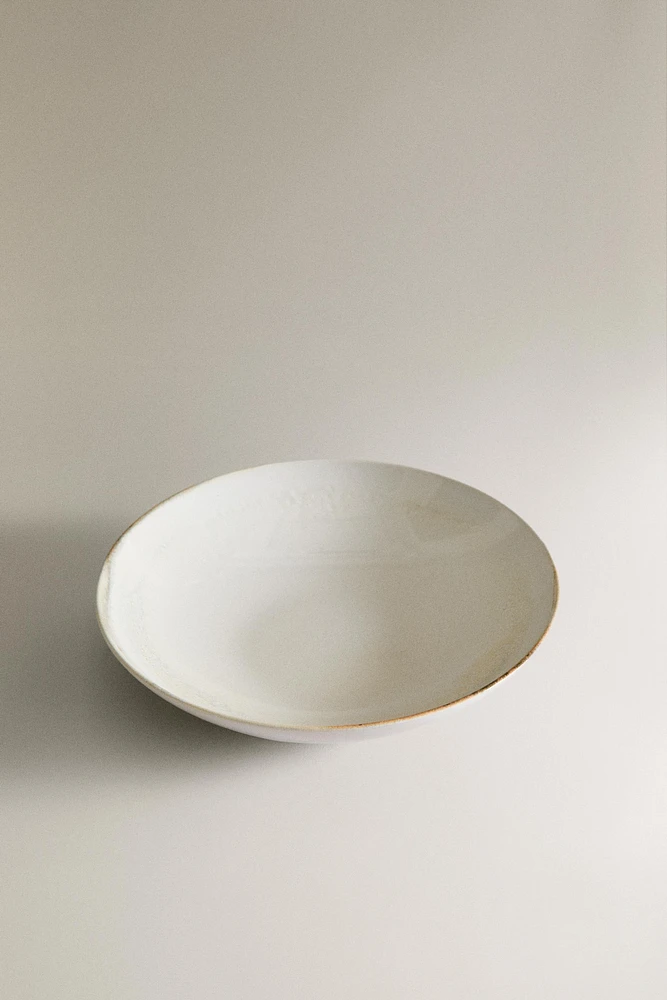 ASSIETTE CREUSE GRÈS