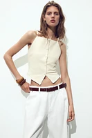 BUTTONED VEST TOP