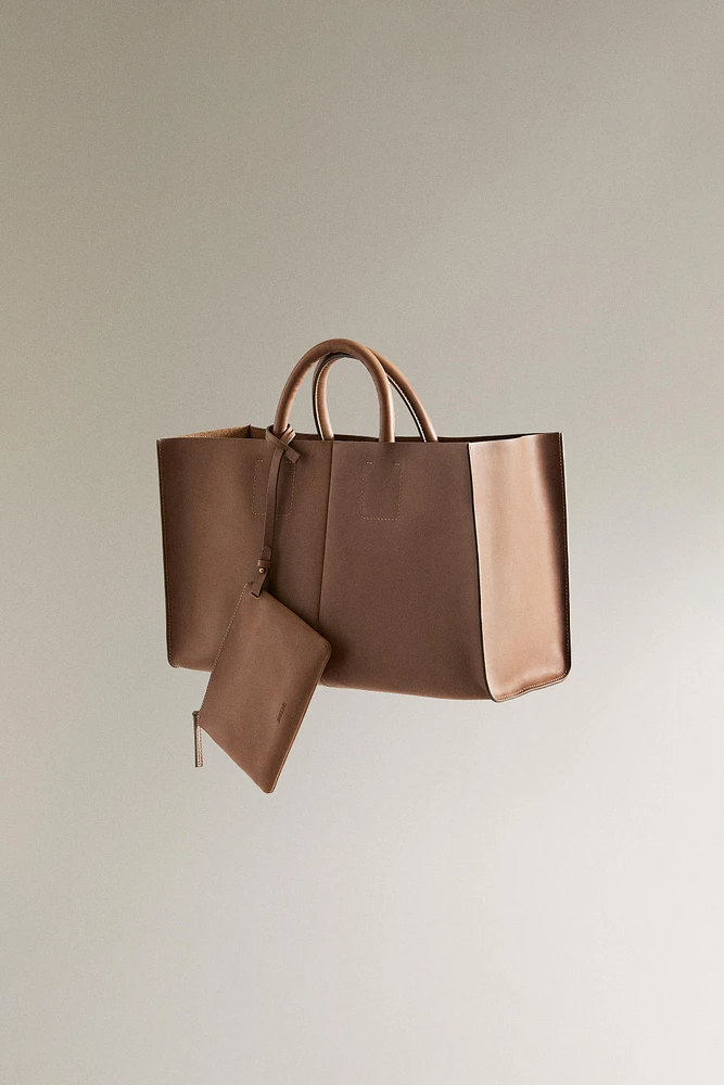 MINI-SAC CABAS CUIR