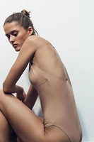 POLYAMIDE CROSS-BACK STRAPPY BODYSUIT