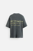 T-SHIRT MAILLES IMPRIMÉ DÉLAVÉ