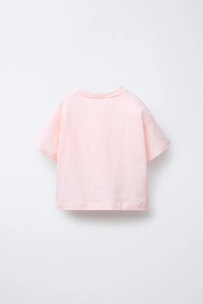 GINGHAM APPLIQUÉ T-SHIRT
