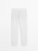 Pantalon jogging 100 % lin