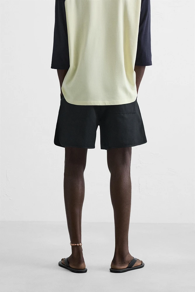 COTTON - LYOCELL BERMUDA SHORTS