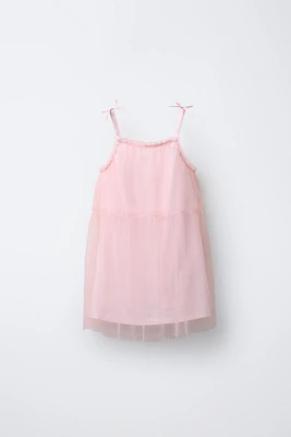 ROBE EN TULLE AVEC NŒUDS