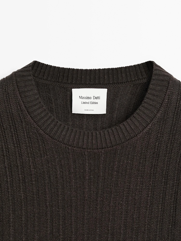 Ribbed linen knit sweater - Limited Edition