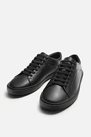 LEATHER LACE-UP SNEAKERS