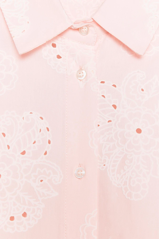 CHEMISE BRODERIES EFFET GOMME