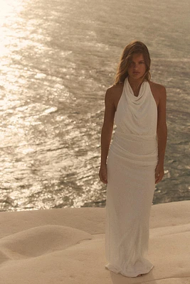 ROBE LONGUE HALTER DOS NU