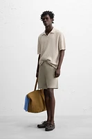 RIB KNIT RUSTIC POLO SHIRT