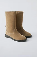 SUEDE LEATHER BOOTS