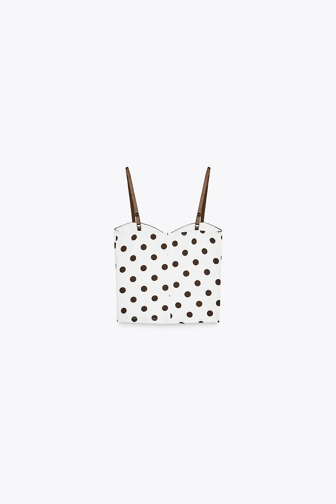 TOP CORSETERIE À POIS