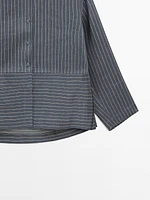 Striped linen blend shirt