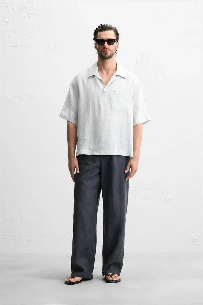 100% LINEN POLO SHIRT