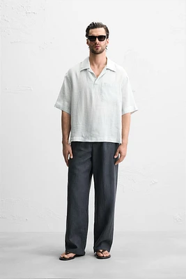 100% LINEN POLO SHIRT