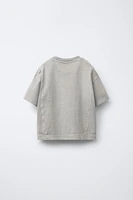 T-SHIRT TEINT EN PIÈCE LOGO BRODÉ