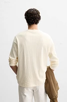 RIBBED TEXTURED T-SHIRT