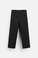 STRAIGHT LEG VISCOSE BLEND PANTS