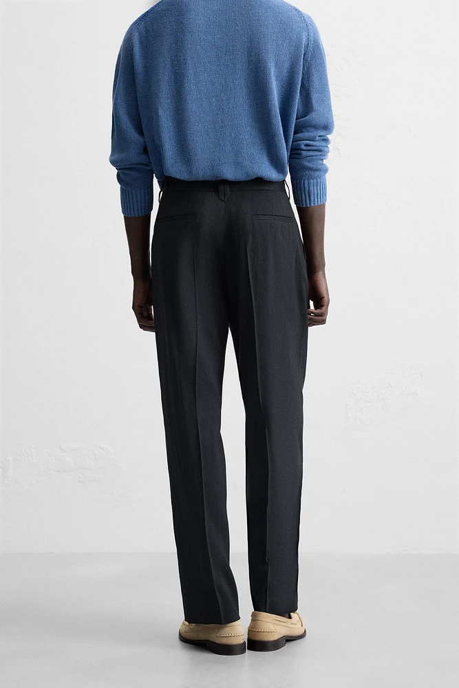 PANTALON DE COSTUME AVEC CHANVRE - LAINE