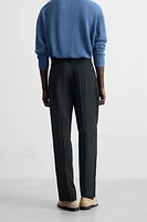 HEMP WOOL SUIT PANTS